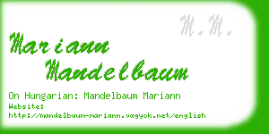 mariann mandelbaum business card